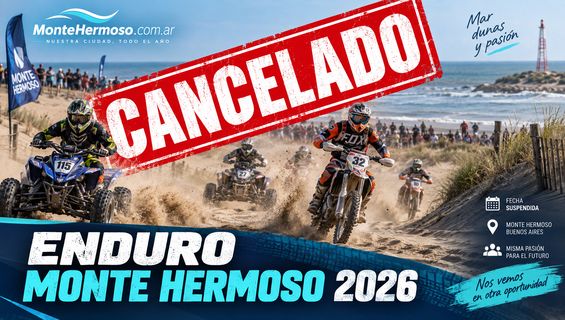 Enduro Monte Hermoso 2026 fue cancelado